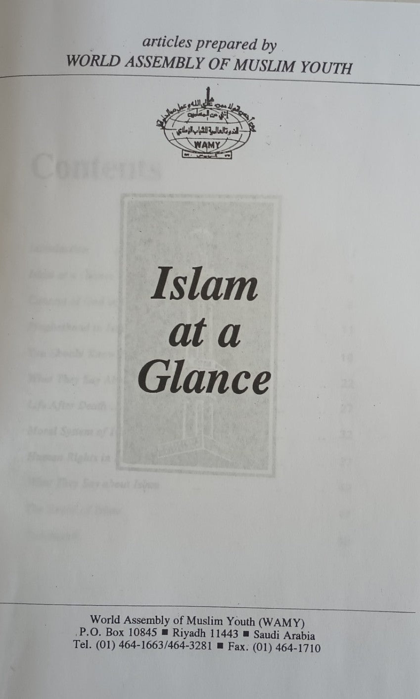 5 Copies of ISLAM AT A GLANCE الإسلام في لمحة Compiled by: WAMY #ASIAAG