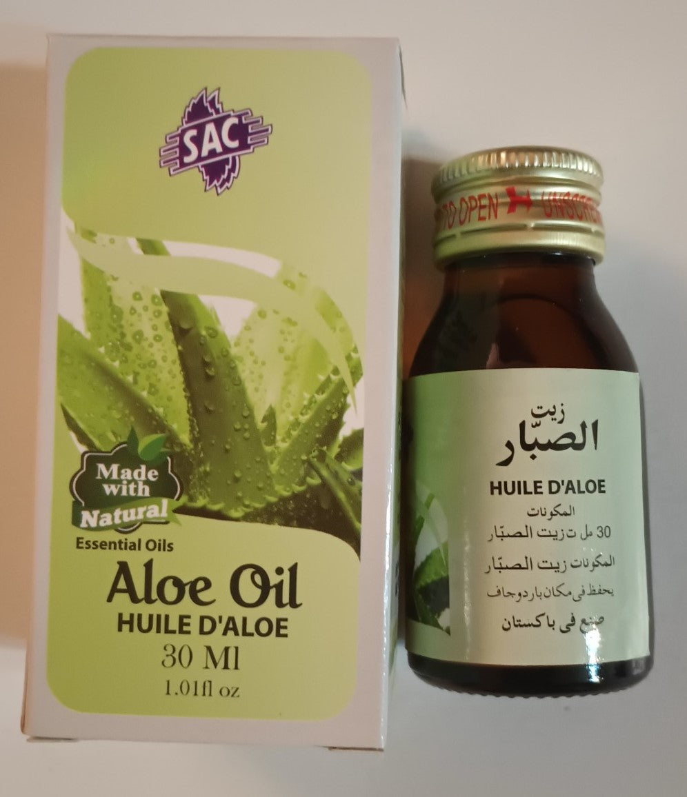 2 Bottles of 30 ml ALOE OIL Made with Natural Essential Oils by SAC #SACAEO