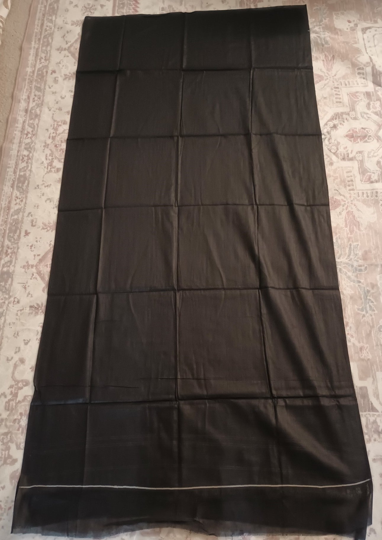 2.5 Yards 2 Pcs. of Black Turban/Imama/Pagri Fabric # 2.5BTM