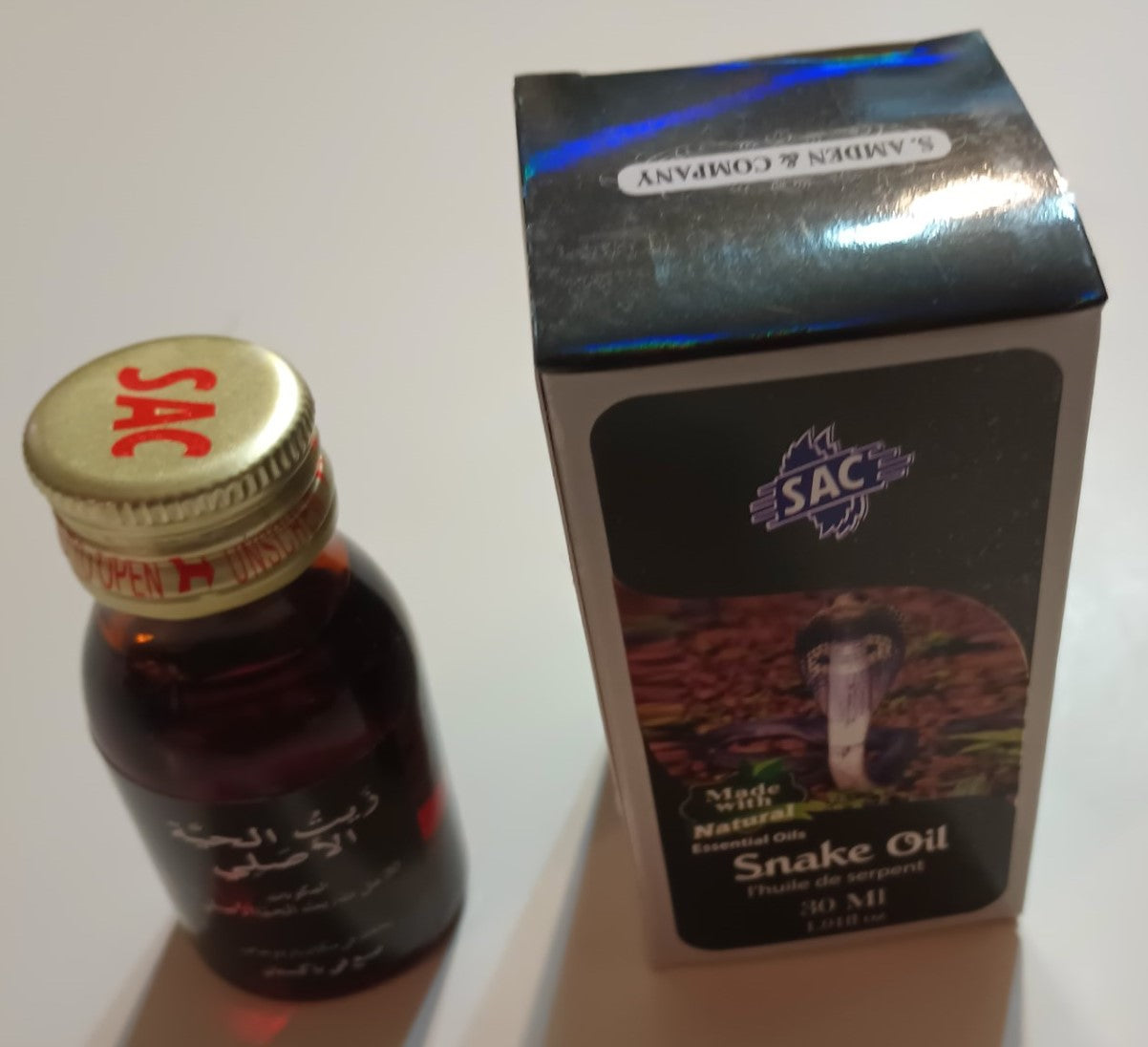 2 Bottles of 30 ml-SNAKE OIL Made with Natural Essential Oils by SAC #ASO Fast the USA Shipping