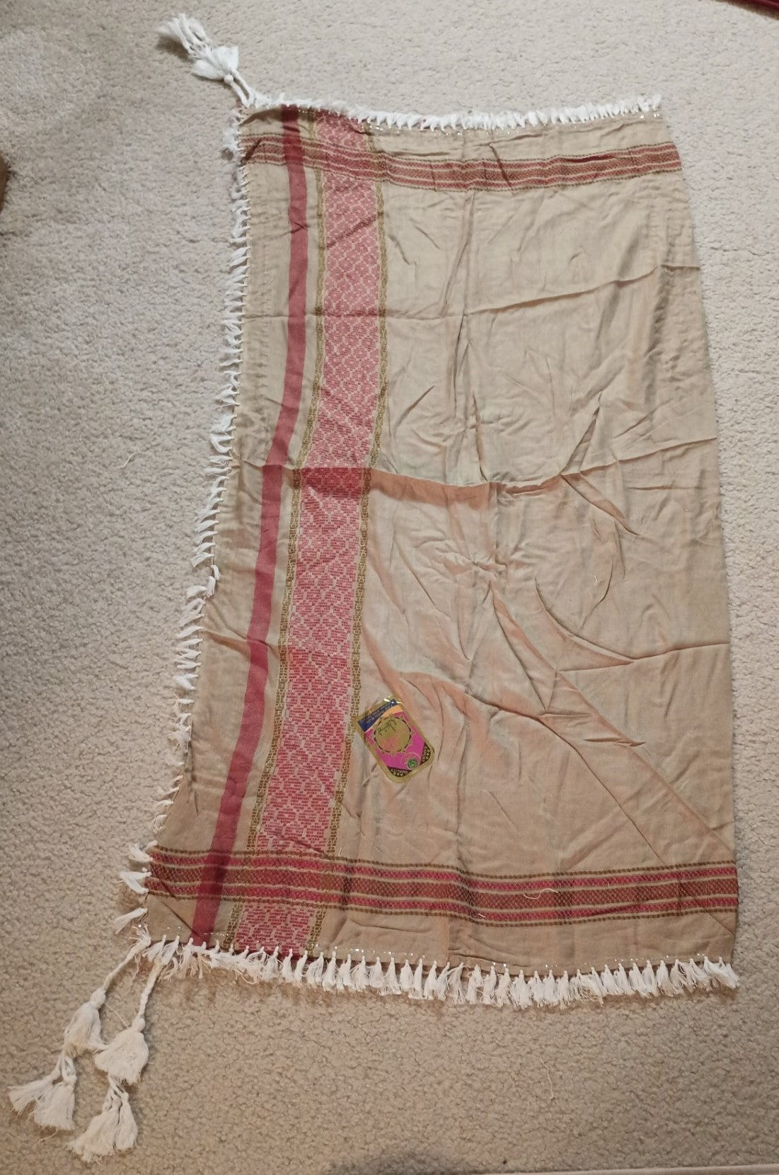 12 Pcs. of Machine Embroidery with Tassels SCARF/KHEFFIYA/YASHMAGH/ROMAL# FHMB