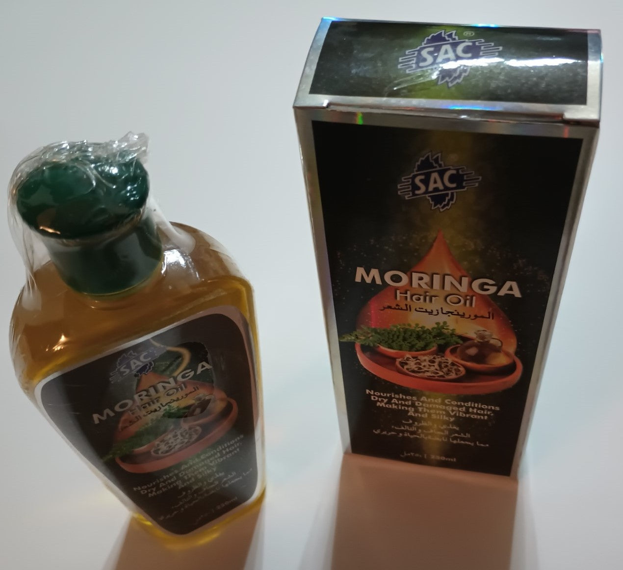 12 Bottles of 250 ml MORINGA HAIR OIL With Natural Extracts #SACM Fast the USA Shipping