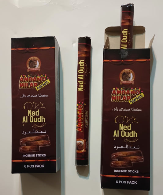 6 TUBES OF NED AL OUDH INCENSE STICK # SACNAO-Fast US Shipping