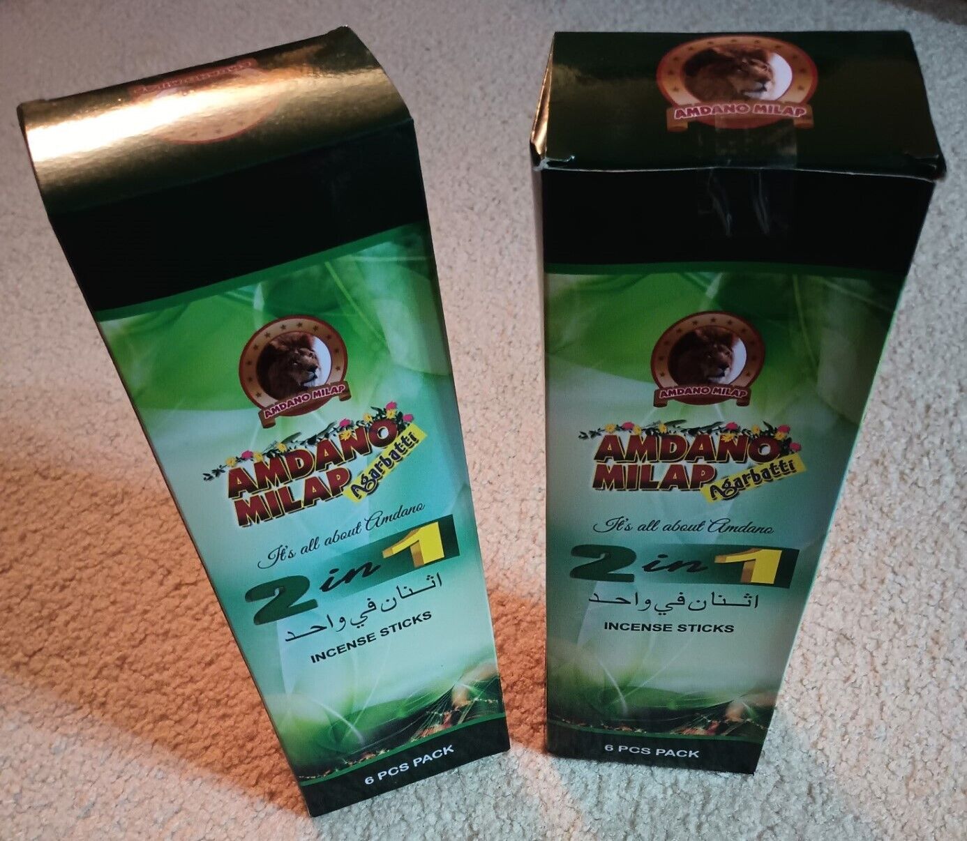 12 TUBES OF 2in1 INCENSE STICK # 2IN1-Fast US Shipping