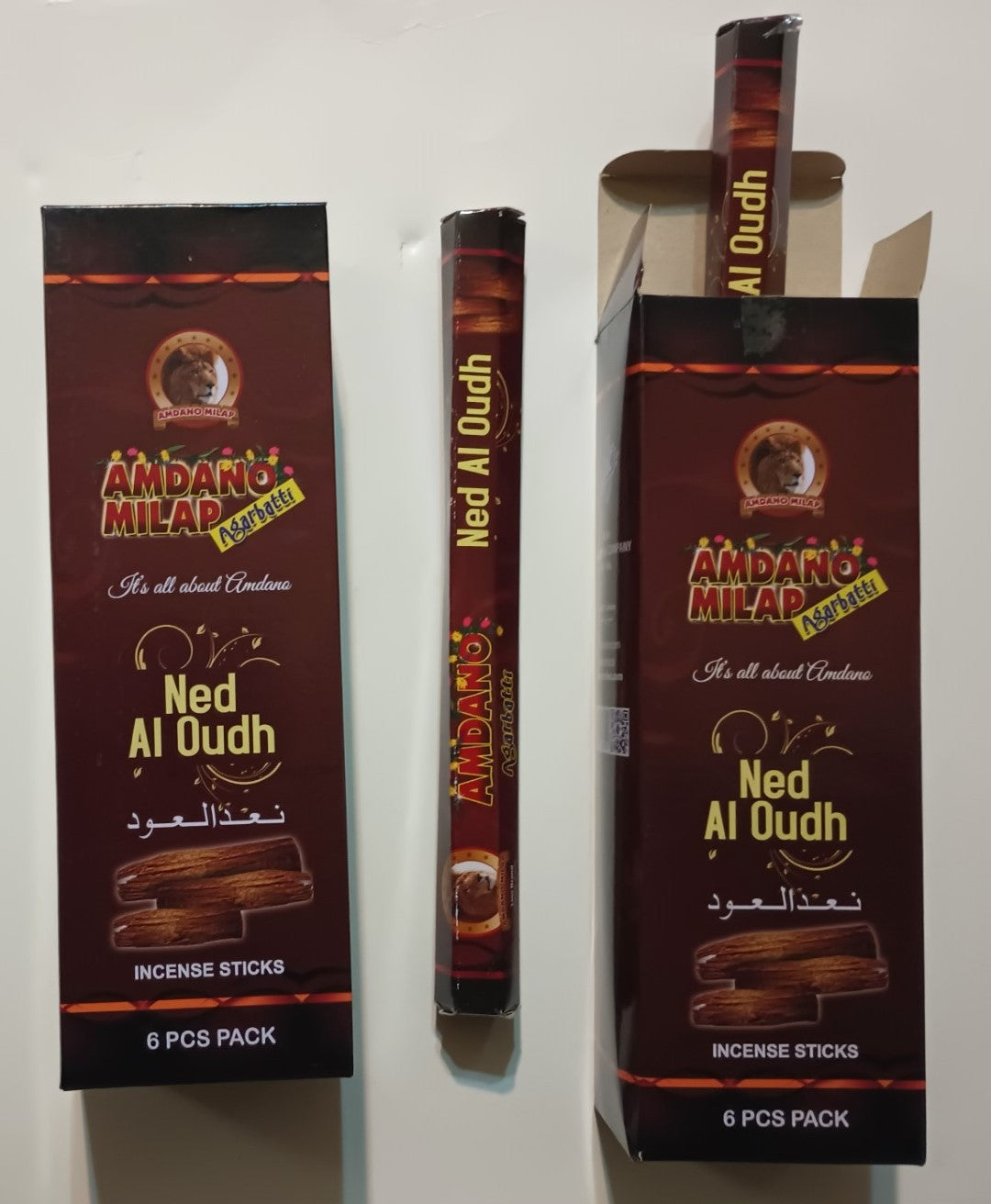 6 TUBES OF NED AL OUDH INCENSE STICK # SACNAO-Fast US Shipping