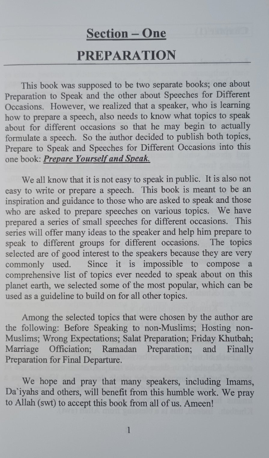 2 Copies of Prepare Yourself and Speak by Dr. Ahmad H. Sakr # DSPYAS