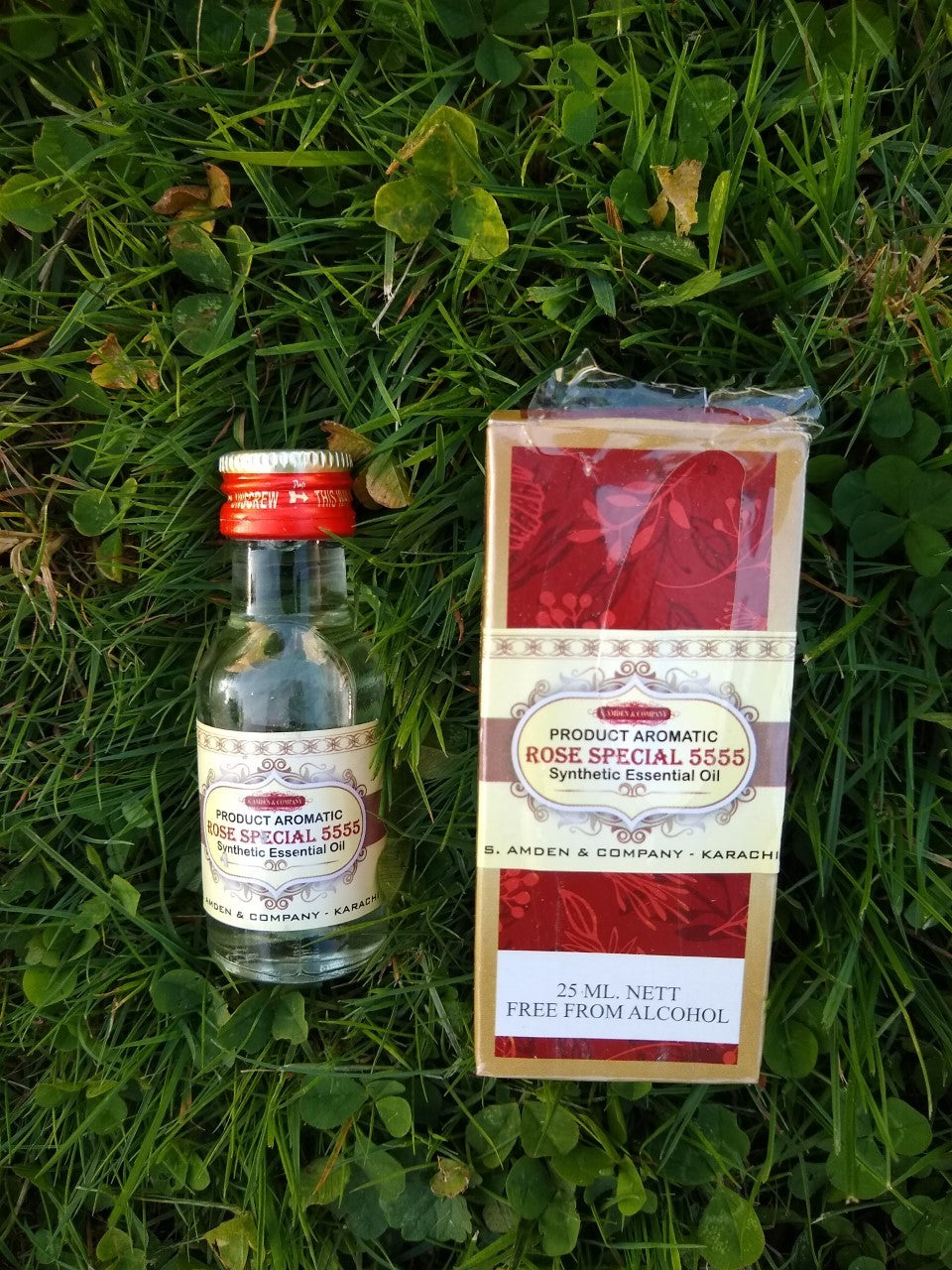 2 Bottles of ROSE SPECIAL 5555 عطر وردPerfume (Alcohol Free)Oil/ Attar