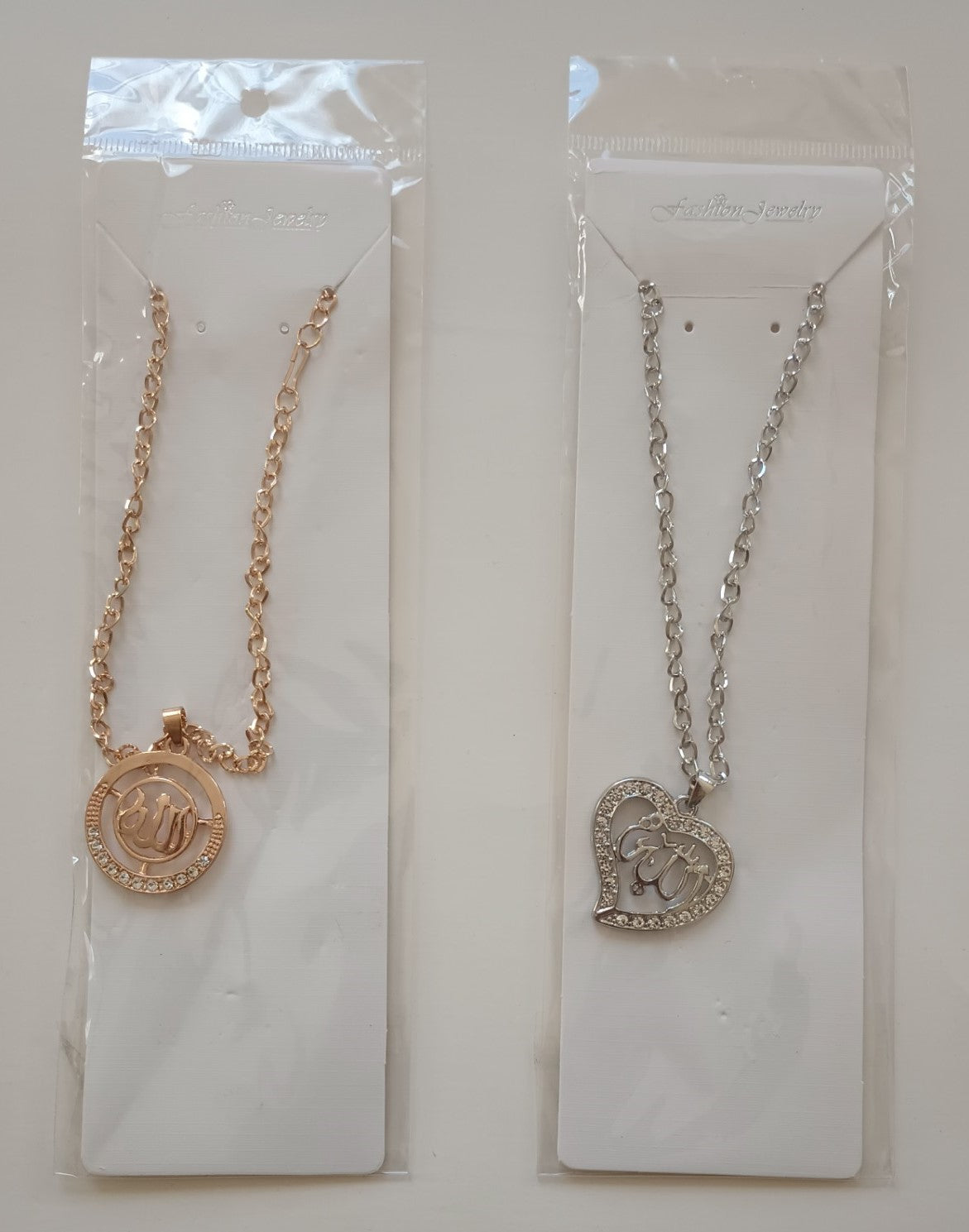 3 Pcs. of HEART SHAPE ALLAH NECKLACE # 3ANSA