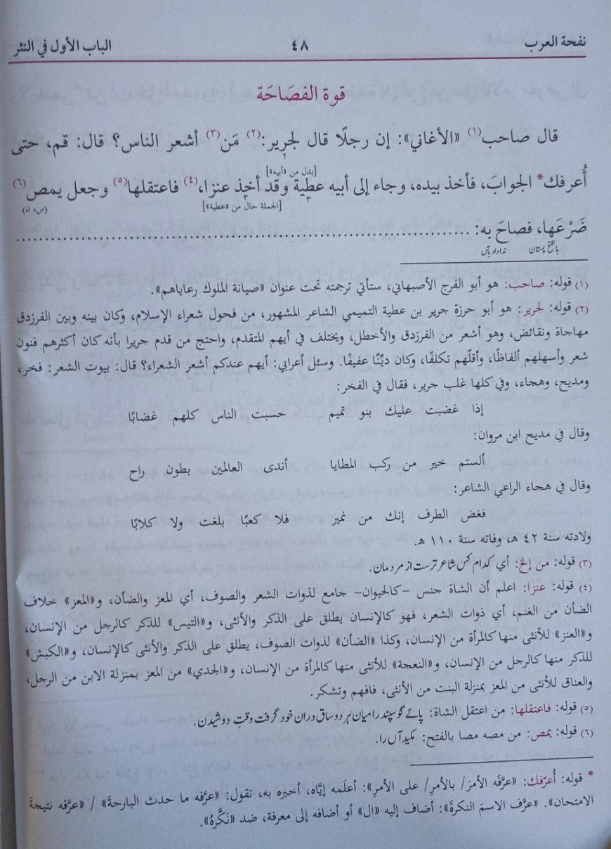 NAFHATUL ARAB نفحة العرب (Arabic) #MLNA by Muhammad Ezaz Ali. Notes by Sayyid Abi Shah Shiraz