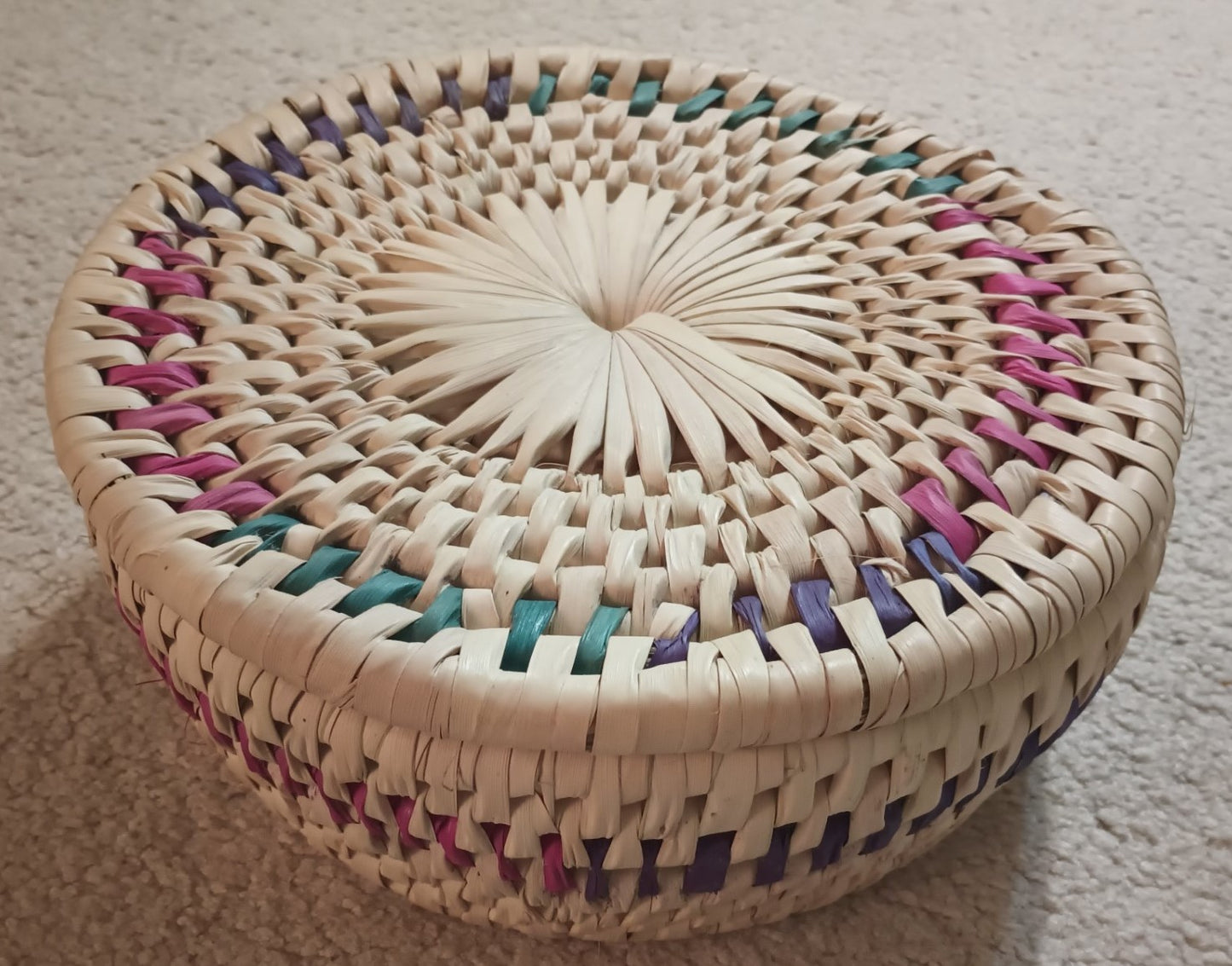 12 Pcs. Natural HOTPOT (With Cover) Partial Color Made of Date Tree Leaf # 12SHHCHPS