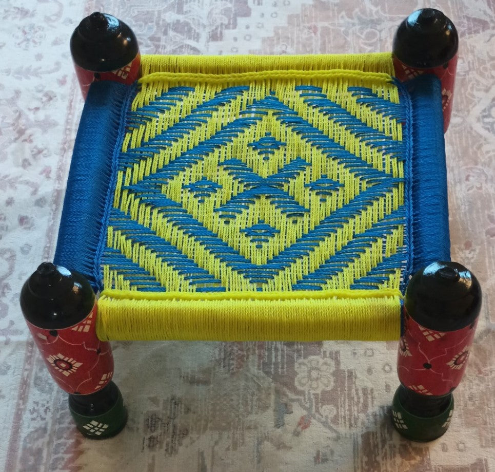 Traditional Wooden Stool (Perri) Sindhi Style #SHPS