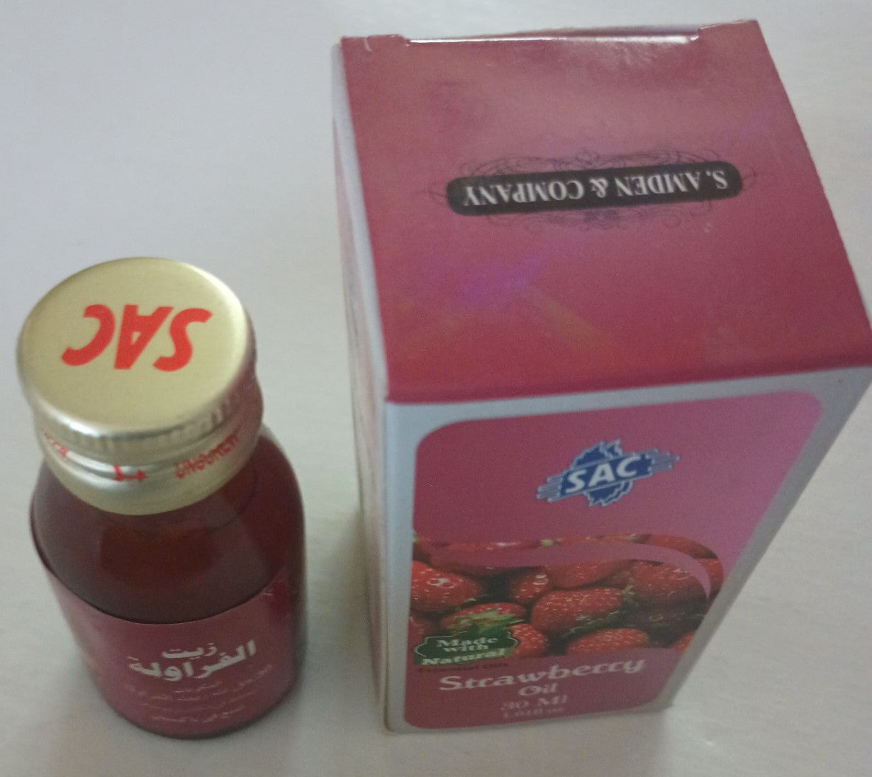 2 Bottles of 30 ml- STRAWBERRY OIL Made with Natural Essential Oils #SACSBY
