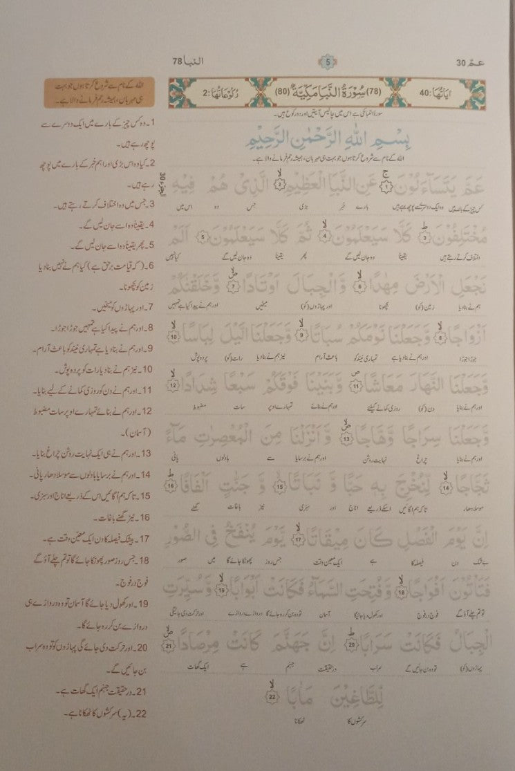 JUZ Amma-JUZ 30 (Arabic + Word for Word-Urdu + Urdu Translation) # ZQZ87