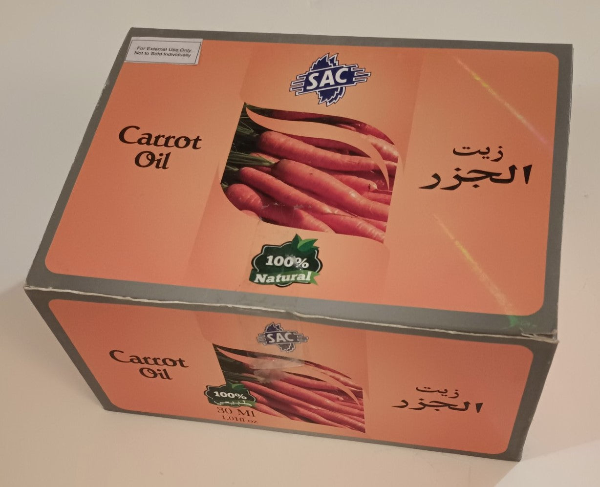 2 Bottles of 30 ml CARROT OIL 100% Natural by SAC #SACCT