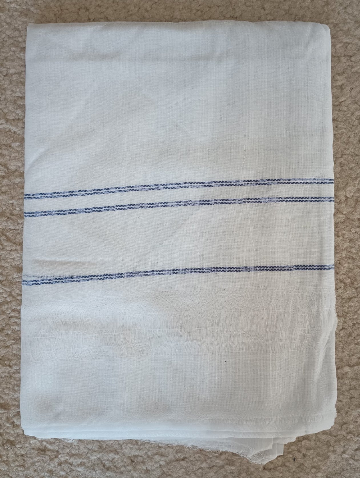 3.5 Yards 2 Pcs. of White Turban/Imama/Pagri Fabric # 3.5WTM
