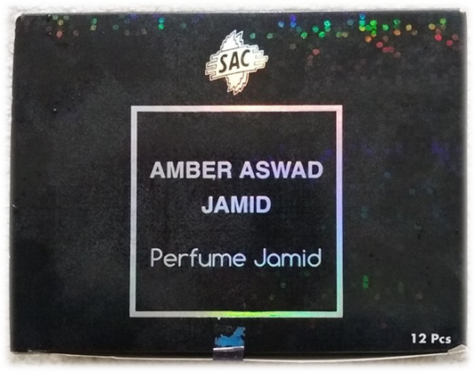 12 Boxes of Amber Aswad Jamid Perfume Jamid (12 x 25G) Gift for Friends