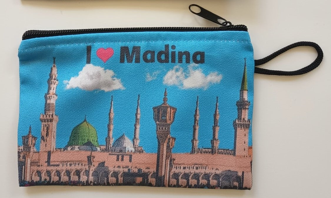 2 Bags-MAKKAH + MADINA Bag with Zipper #MBSA مكة + المدينة حقيبة بسحاب