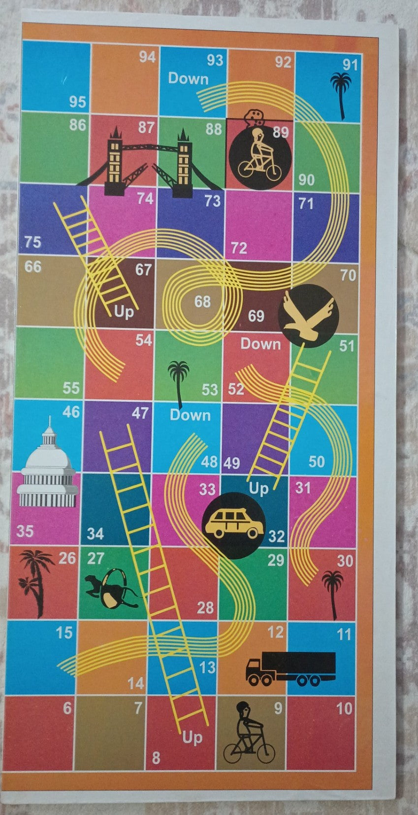 LUDO + SNAKES & LADDERS GAME (24” x 24”) # ELPQFB