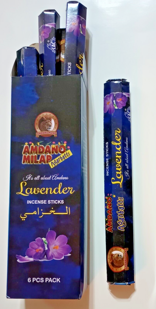 6 TUBES OF LAVENDER INCENSE STICK # SACL-Fast US Shipping