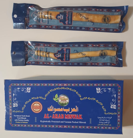 12 AL-ARAB Miswak Natural Toothbrush Stick-SEWAK Stick Meswak PEELU brush # AAMS