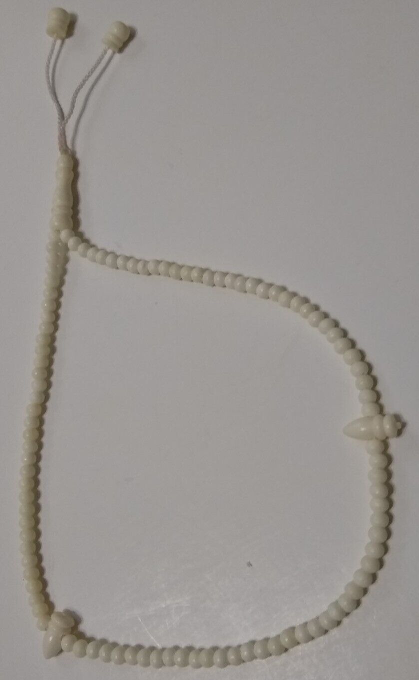 CAMEL BONE Prayer Beads-99 Beads + 2 Counters 100% Natural # CBPBS