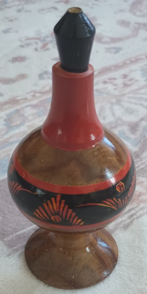 Decoration Wood Surma Dani/Kohl Container (With Applicator) # WSSD