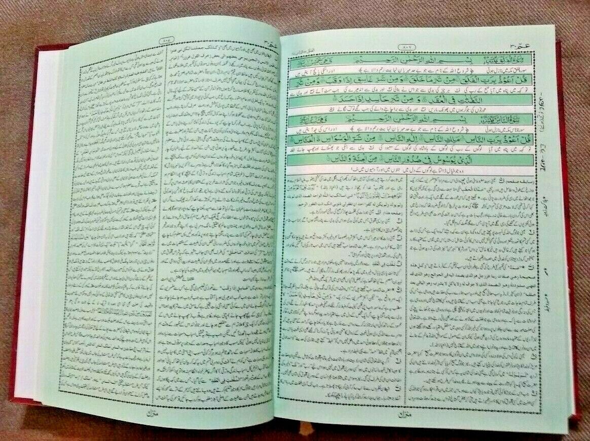 Arabic + Urdu Translation + Urdu Tafseer - Tafseer Usmani-The Holy Quran + Box