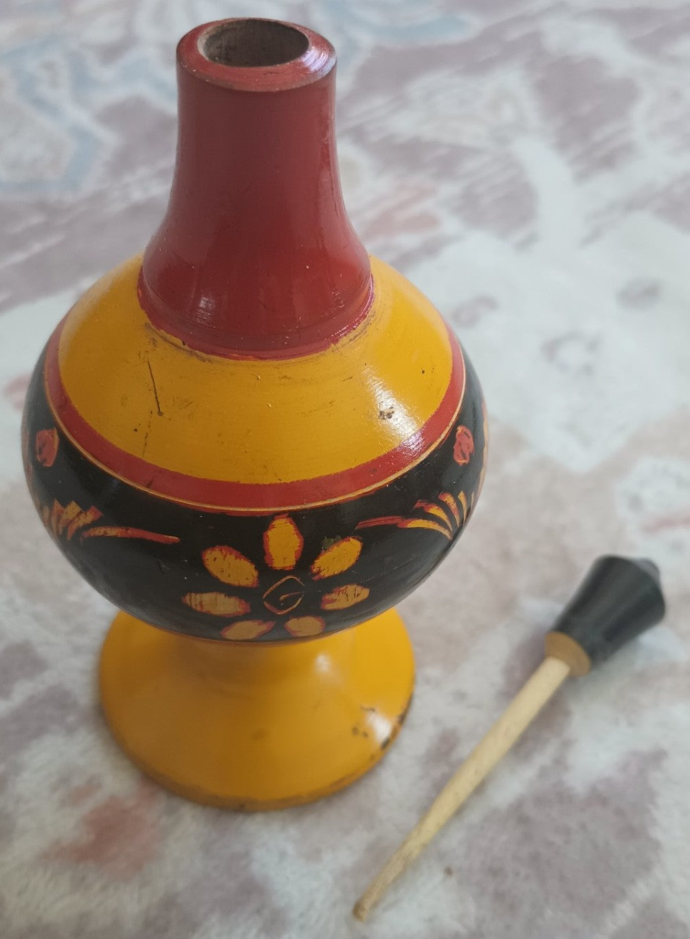 Decoration Wood Surma Dani/Kohl Container (With Applicator) # WBYSD