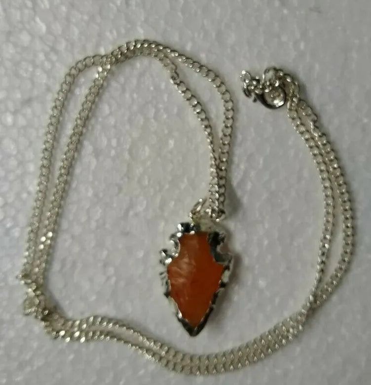 2 NATURAL ROSE QUARTZ ARROWHEAD PENDANT-Gemstone Pendant #MTI161RQ