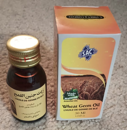 2 Bottles of 30 ml WHEAT GERM OIL Made with Natural Essential Oils by SAC #SACWGO