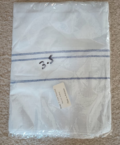 3.5 Yards 2 Pcs. of White Turban/Imama/Pagri Fabric # 3.5WTM