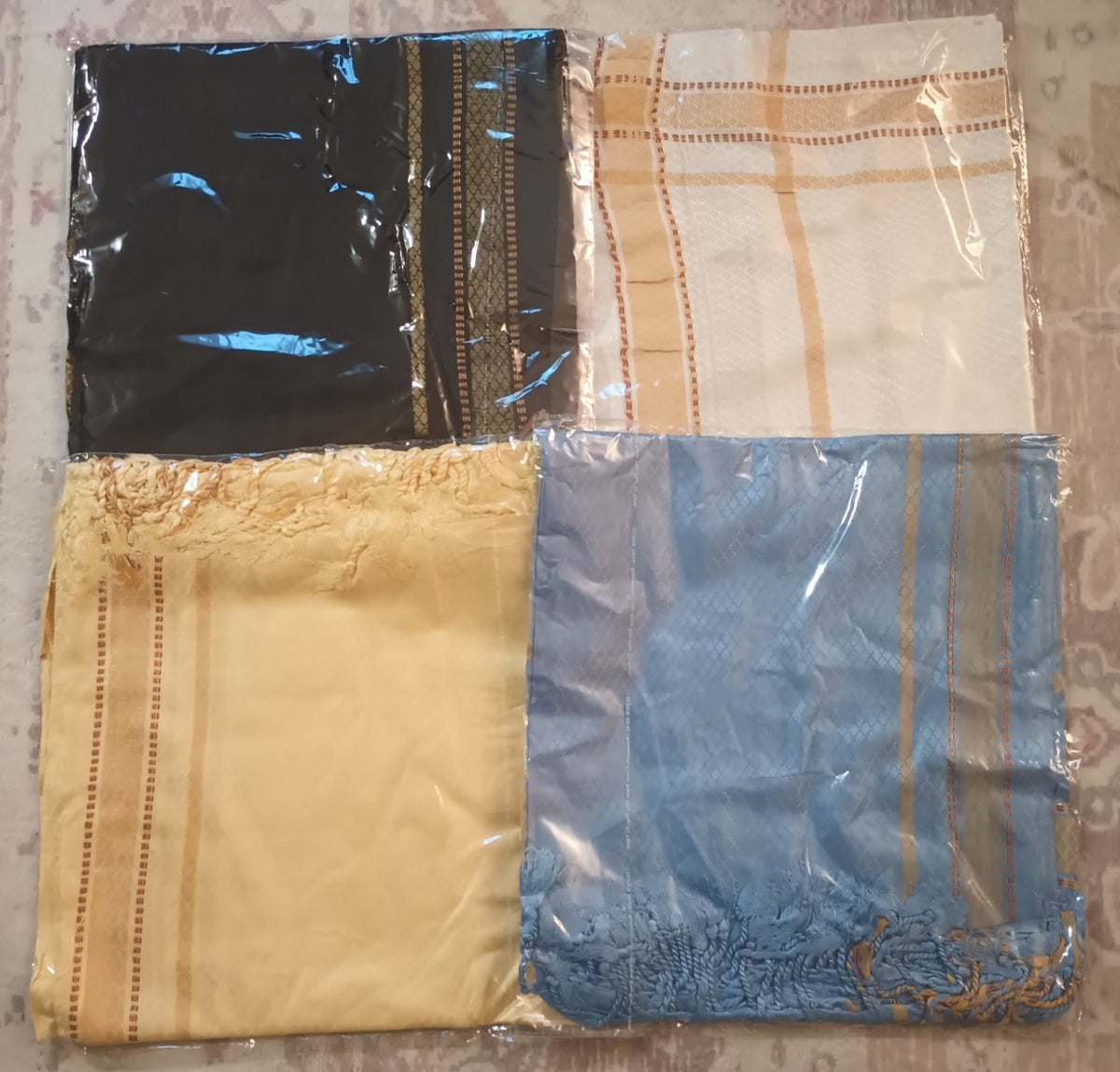 12 Pcs. of Machine Embroidery with Tassels SCARF/KHEFFIYA/YASHMAGH/ROMAL# FHSB