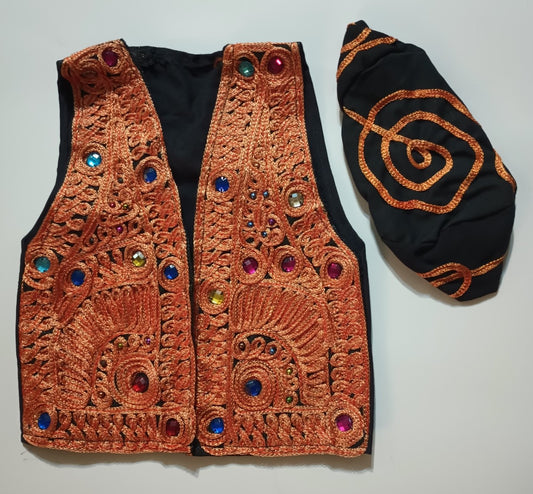 10 Pcs. of TRADITIONAL SINDHI CHILDREN VEST (With Cap) # MSCV