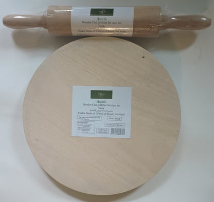 6 Sets of Hanifa Wooden Chakla Belan (2 Pieces Set) # 6HCBS