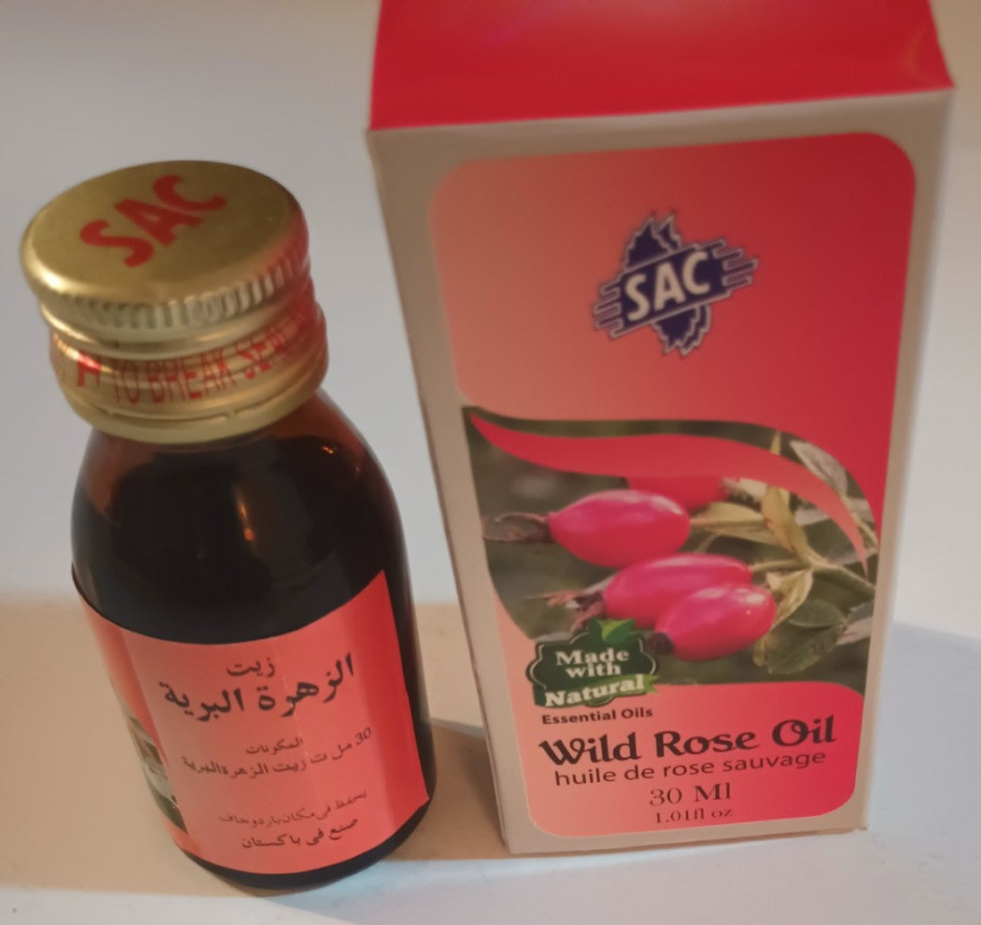 2 Bottles of 30 ml-WILD ROSE OIL by SAC #SACWR Fast the USA Shipping
