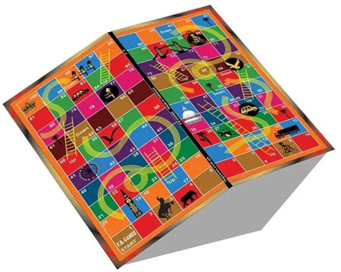 LUDO + SNAKES & LADDERS GAME (24” x 24”) # ELPQFB