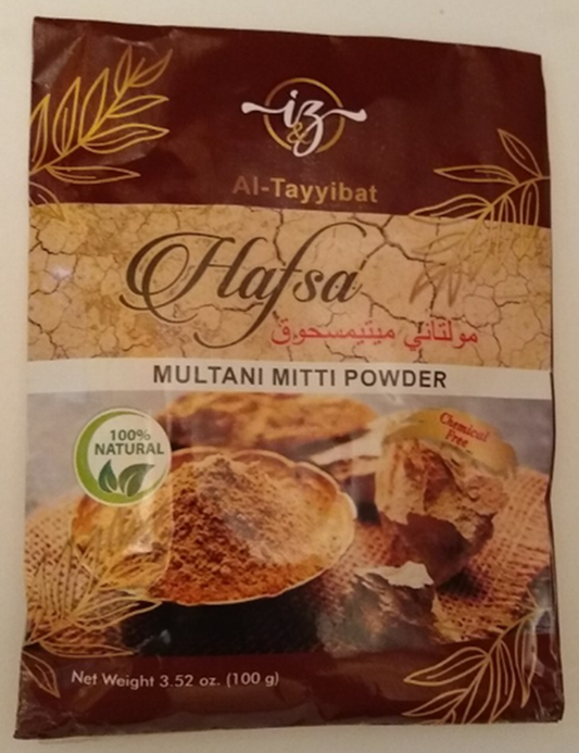 30 X 100G-100% Pure Hafsa Multani Mitti Powder(Fuller Earth/Bentonite Clay)