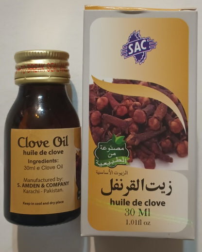 2 x 30 ml-CLOVE OIL by SAC [Fast the USA Shipping] SACCO