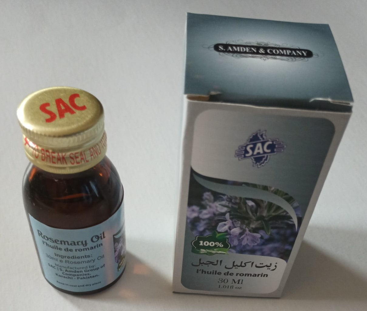 2 Bottles of 30 ml-ROSEMARY OIL (100% Natural) by SAC #ARMO Fast the USA Shipping