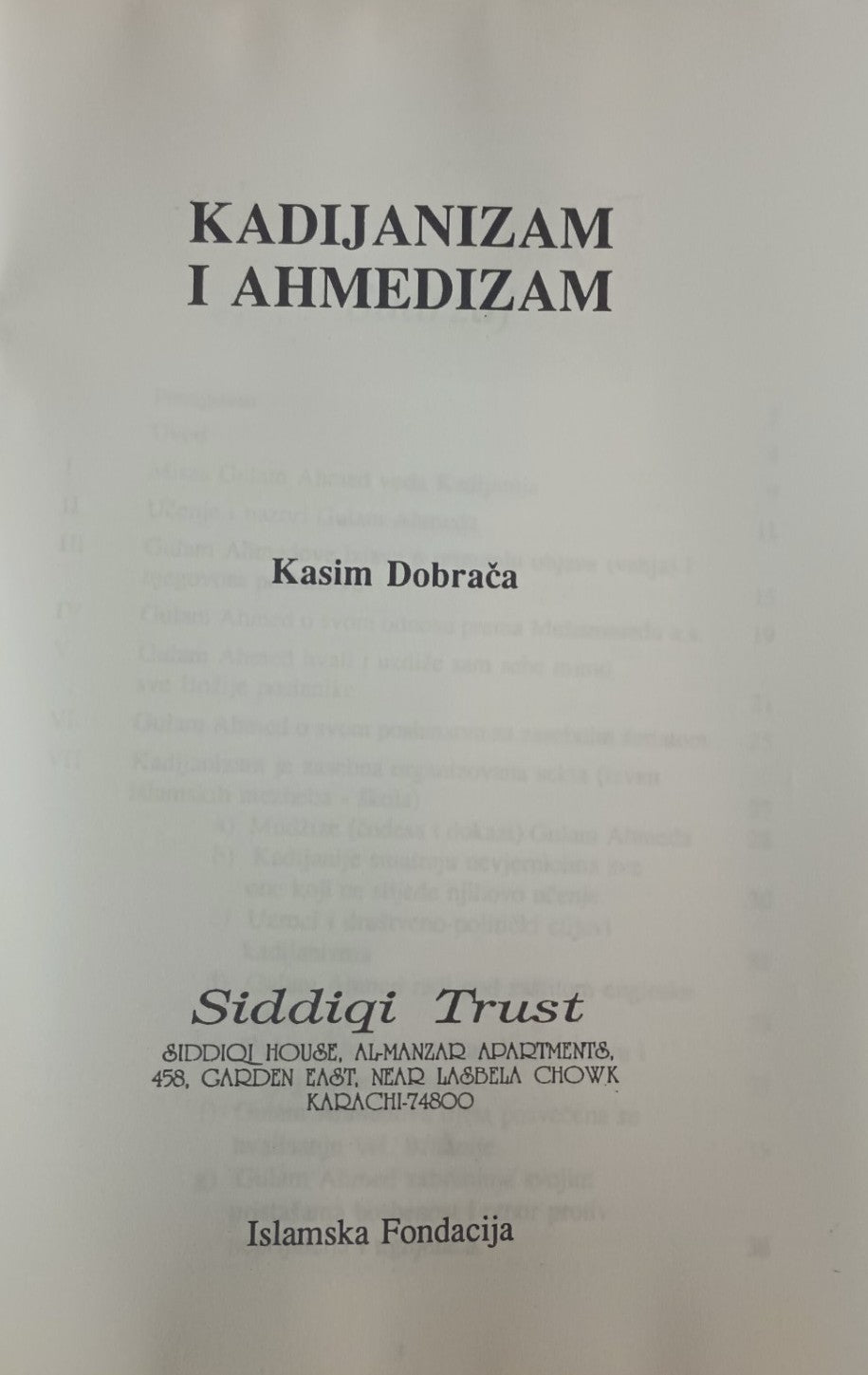 3 Copies of Kadijanizam I Ahmedizam (Bosnian) # STKIAM By: Kasim Dobraca