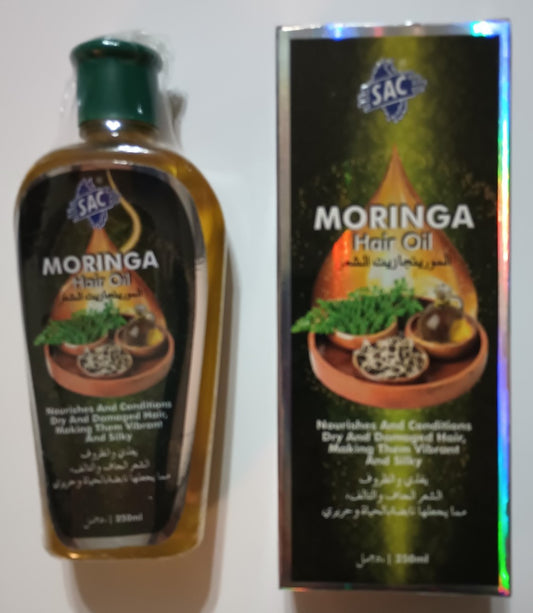 12 Bottles of 250 ml MORINGA HAIR OIL With Natural Extracts #SACM Fast the USA Shipping