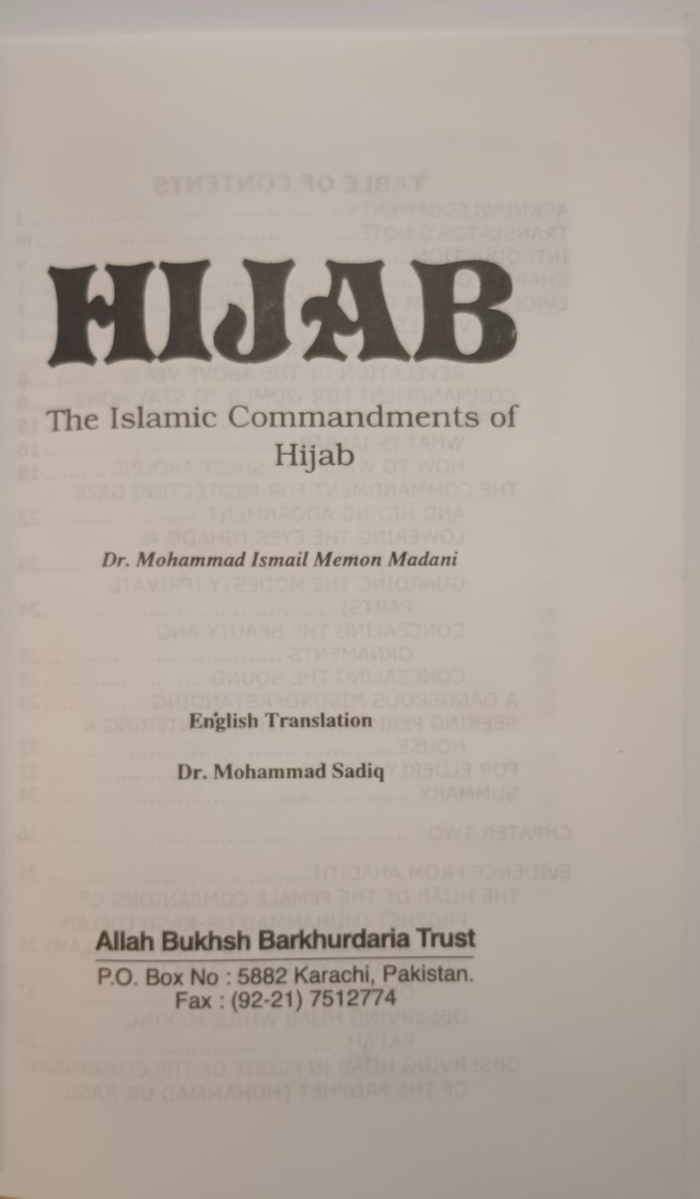 2 Copies of HIJAB (Arabic + English) by Dr. Ismail Memon #ABBTH