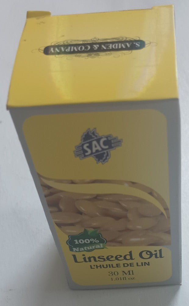 2 Bottles of 30 ml LINSEED OIL-100% Natural # SACLED