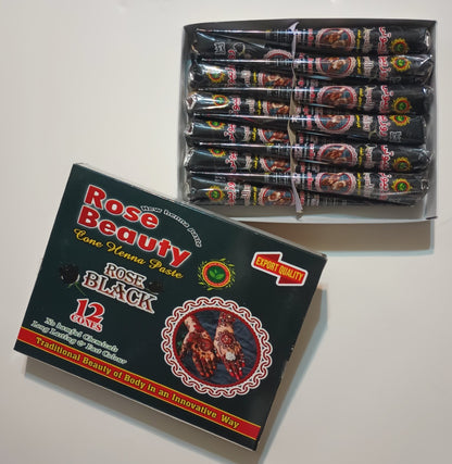 12 BLACK CONES HENNA (MEHANDI) #RBBC Fast US Ship.