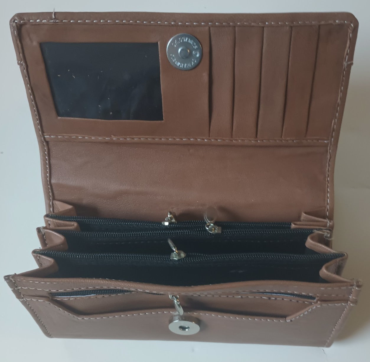 2 Pcs. Of Women's Large Capacity Genuine Leather Clutch Wallet #IZWCWBR