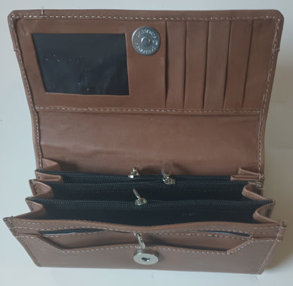 2 Pcs. Of Women's Large Capacity Genuine Leather Clutch Wallet #IZWCWBR