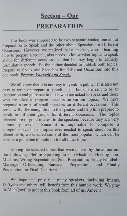 2 Copies of Prepare Yourself and Speak by Dr. Ahmad H. Sakr # DSPYAS