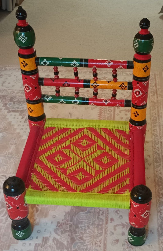 Traditional Wooden Chair (Low Height) Sindhi Style #SHLCS