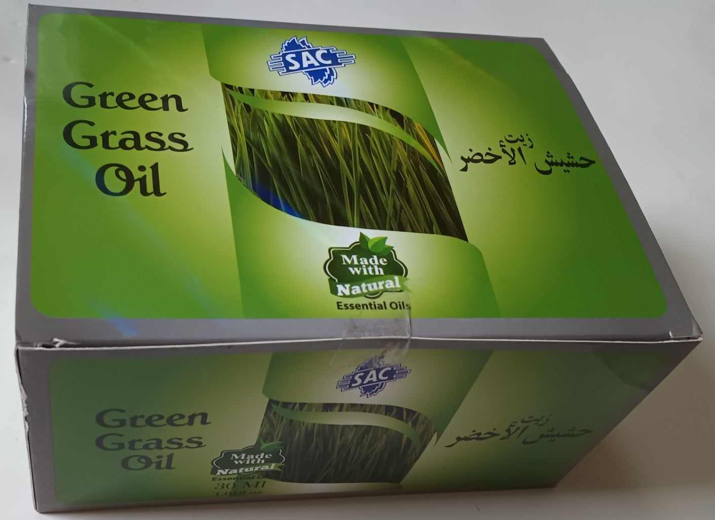 12 Bottles of 30 ml GREEN GRASS OIL Made with Natural Essential Oils #SACGGO