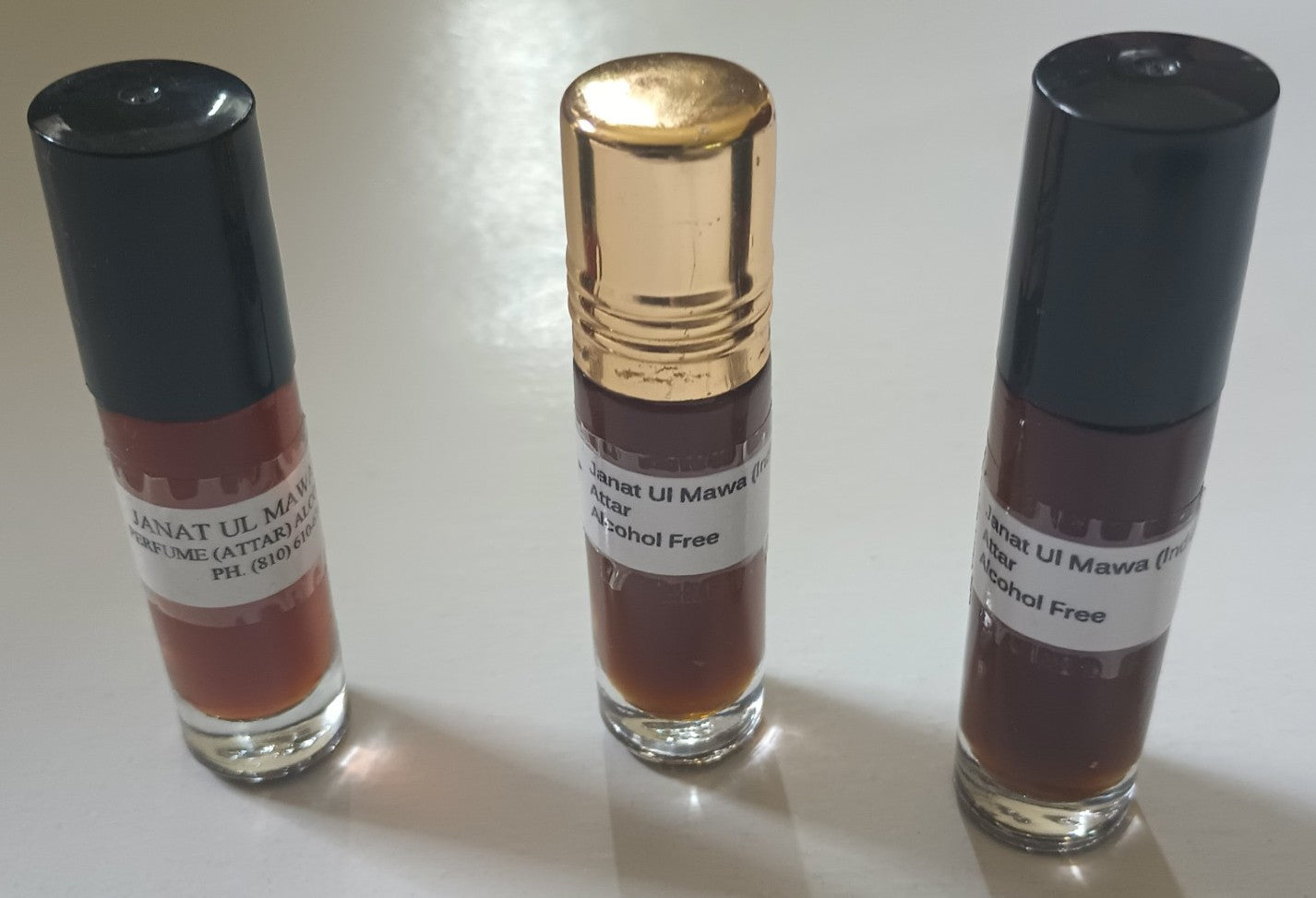3 Bottles of JANAT UL MAWA (Indian) Oil/Attar/Itr (Alcohol Free) #JWI جنة المأوى (هندي)